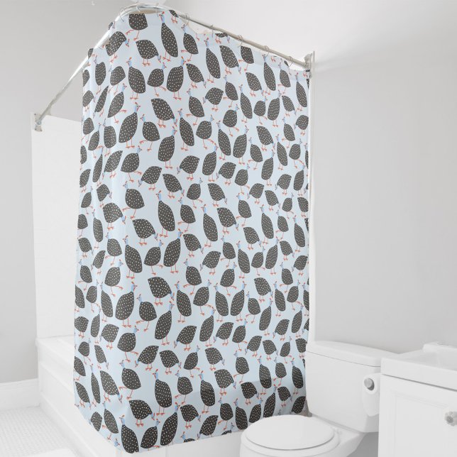 Rideaux De Douche Motif d'oiseaux de Guinée Fowl (Guineafowl guinea hen fun bird pattern shower curtain)