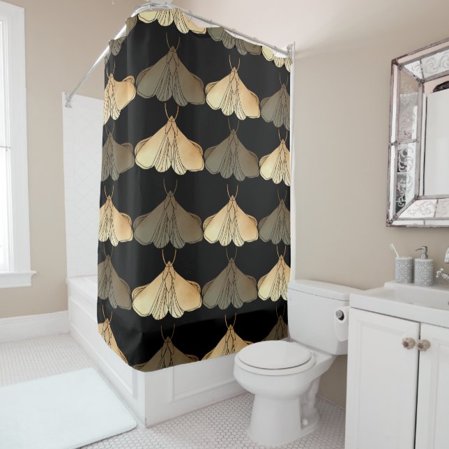 Rideaux De Douche Motif d'or (En situation)