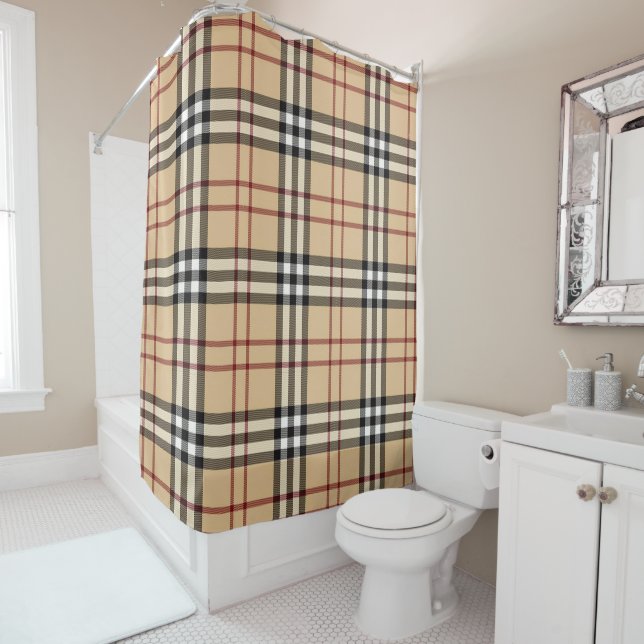 Rideaux De Douche Motif écossais de Tartan (En situation)