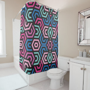 Rideaux De Douche Motif élégant moderne - Mode Géométrique coloré