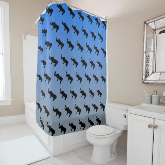 Rideaux De Douche Motif Eléphant Silhouette