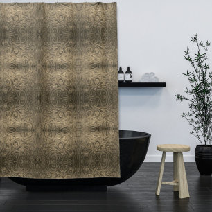 Rideaux De Douche Motif en cuir rustique brun de l'Ouest