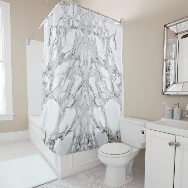 Rideaux De Douche Motif en pierre naturelle (En situation)