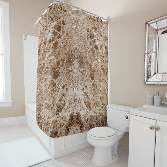 Rideaux De Douche Motif en pierre naturelle (En situation)