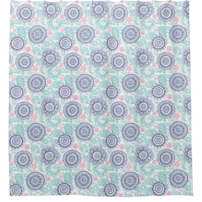 Rideaux De Douche Motif ethnique de Paisley (Devant)