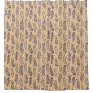 Rideaux De Douche Motif ethnique d'ensemble de plume