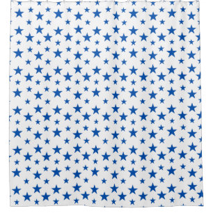 Rideaux De Douche Motif étoile personnalisable bleu et blanc