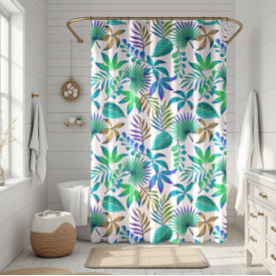 Rideaux De Douche Motif feuille tropical