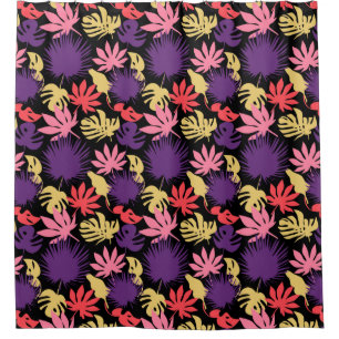 Rideaux De Douche Motif feuille tropical sans couture