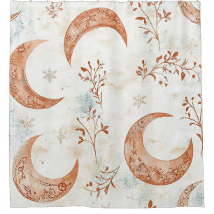 Rideaux De Douche Motif floral céleste (5)