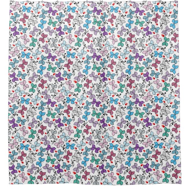 Rideaux De Douche Motif floral de Valentine (Devant)