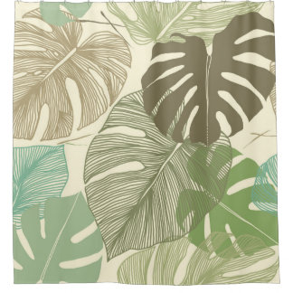 Rideaux De Douche Motif floral incomparable de la Monstera del Tropi