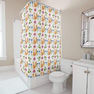 Rideaux De Douche Motif floral rusé assez en pastel
