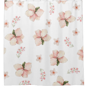 Rideaux De Douche Motif floral sans couture à l'aquarelle douce