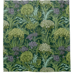 Rideaux De Douche Motif floral sans couture de style William Morris