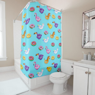 Rideaux De Douche Motif flottant de la piscine d'été