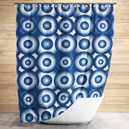 Rideaux De Douche Motif géométrique bleu moderne
