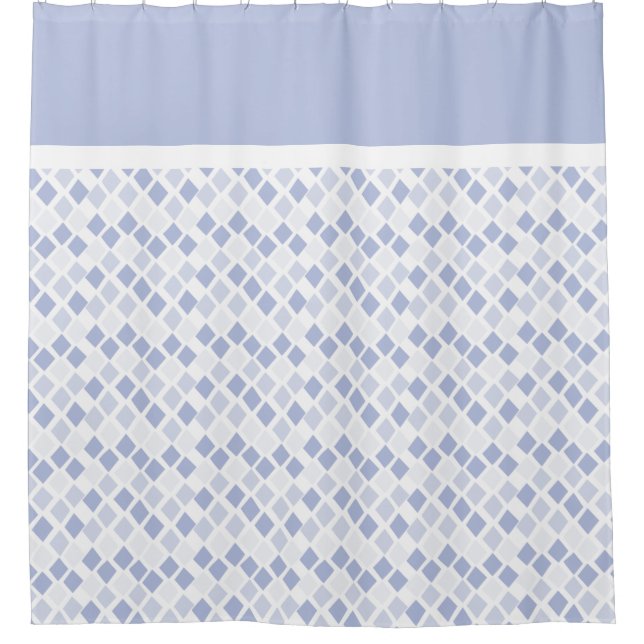 Rideaux De Douche Motif géométrique Blue Funky Diamond (Devant)