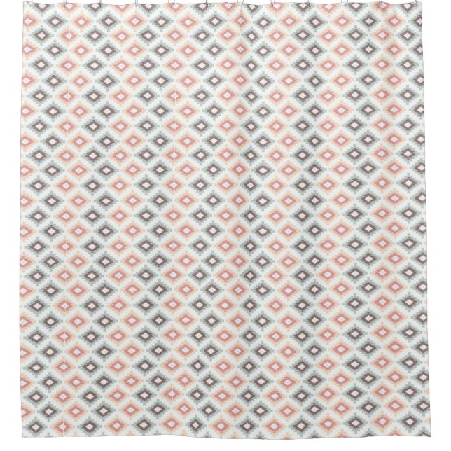 Rideaux De Douche Motif géométrique dans le style aztèque (Devant)