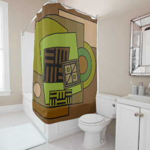 Rideaux De Douche motif géométrique moderne Abstrait