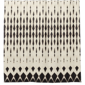 Rideaux De Douche Motif géométrique moderne noir blanc