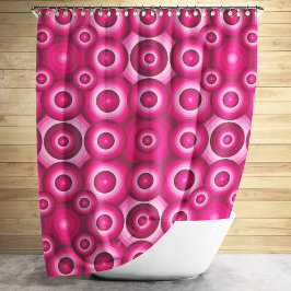 Rideaux De Douche Motif géométrique monochrome rose moderne
