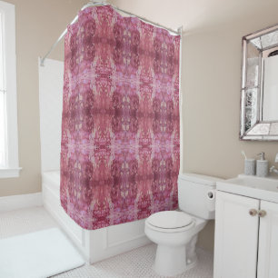 Rideaux De Douche Motif géométrique rose et violet souple