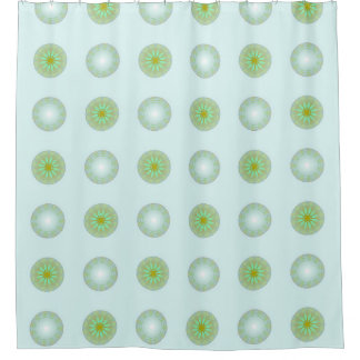 Rideaux De Douche Motif géométrique vert pastel et gris