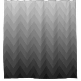 Rideaux De Douche Motif gris de chevrons de gradients