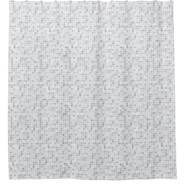 Rideaux De Douche Motif gris de tuiles (Devant)