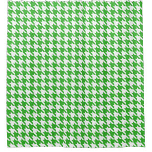 Rideaux De Douche Motif Houndstooth vert clair et blanc