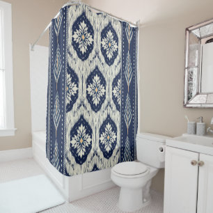 Rideaux De Douche Motif Ikat Floral Paisley