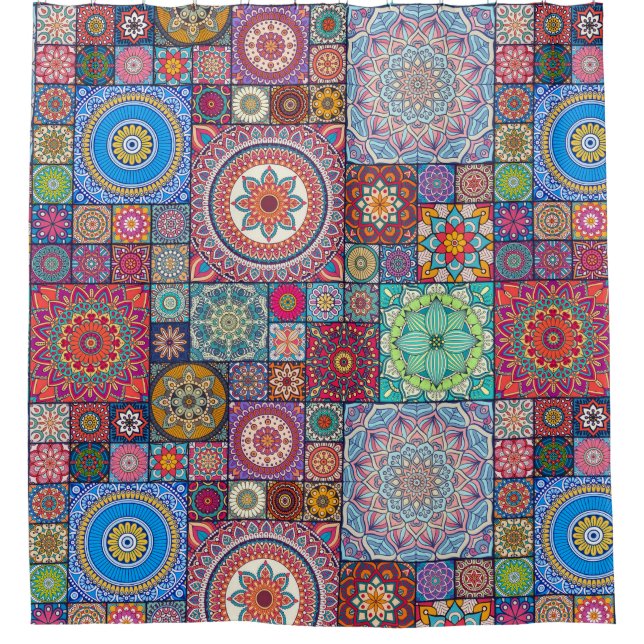 Rideaux De Douche Motif Mandala (Devant)