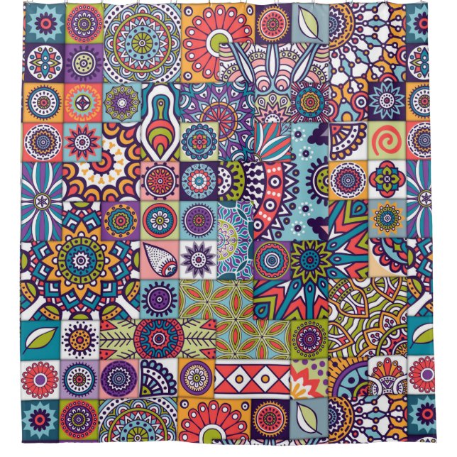 Rideaux De Douche Motif Mandala (Devant)