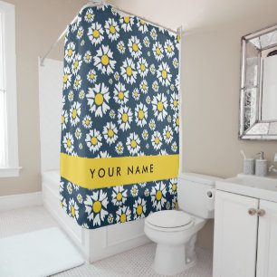 Rideaux De Douche Motif Marguerite, Marguerites Blanches, Votre Nom