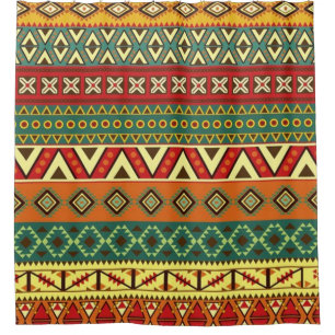 Rideaux De Douche Motif mexicain d'art populaire