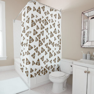 Rideaux De Douche Motif mignon drôle d'Emoji de dunette