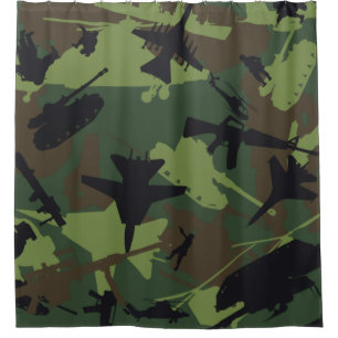 Rideaux De Douche Motif militaire fait sur commande de camouflage de