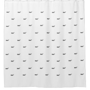 Rideaux De Douche Motif minimaliste de baleines Scandi