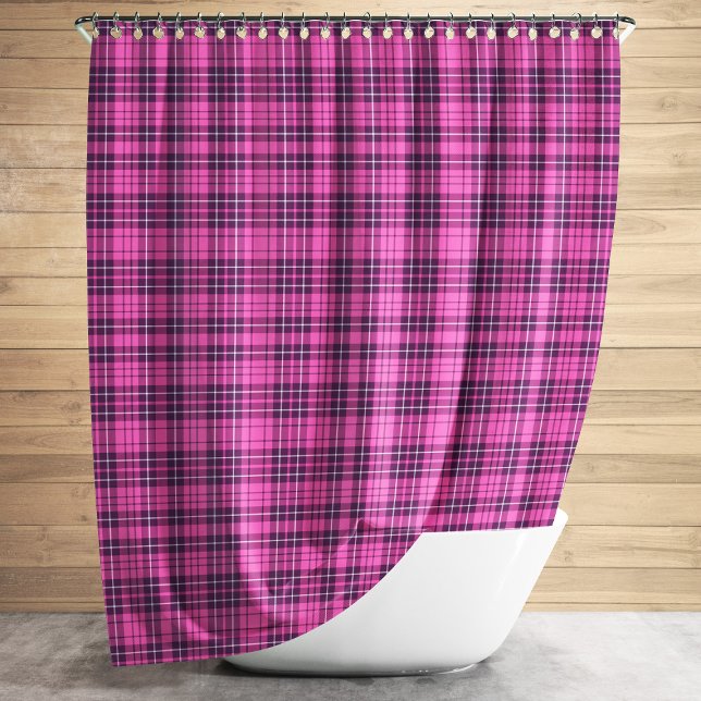 Rideaux De Douche Motif moderne Tartan rose (Modern Pink Tartan Plaid Pattern Shower Curtain)