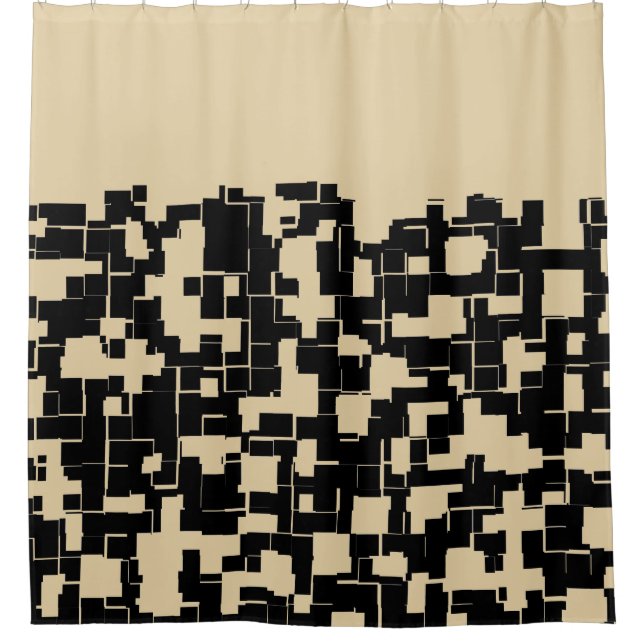 Rideaux De Douche Motif moderne tendance - Noir/Tan(Changeable) (Devant)