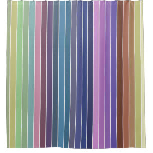 Rideaux De Douche Motif multicolore à rayures multicolores arc-en-ci