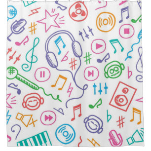 Rideaux De Douche Motif musical