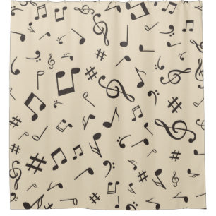 Rideaux De Douche Motif musical