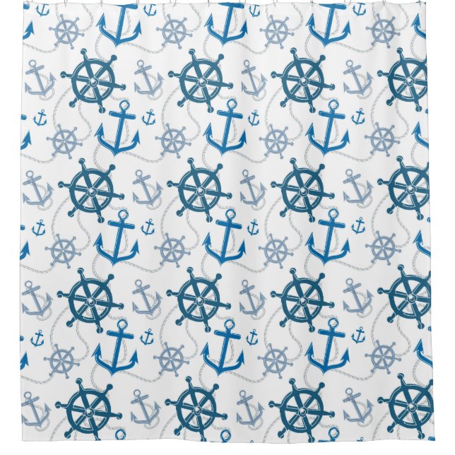 Rideaux De Douche motif nautique (Devant)