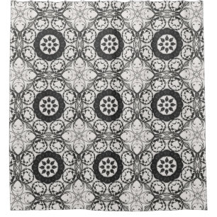 Rideaux De Douche Motif noir et blanc unique