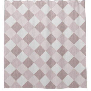 Rideaux De Douche Motif Oblique de géométrique beige et gris