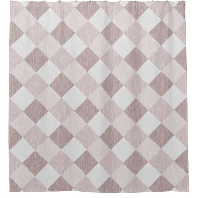Rideaux De Douche Motif Oblique de  géométrique beige et gris (Devant)
