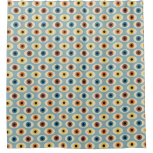 Rideaux De Douche Motif oculaire rétro