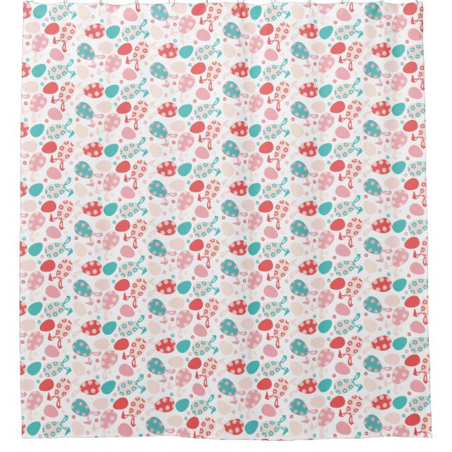 Rideaux De Douche Motif OEuf de Pâques Bunny Oreilles (Devant)